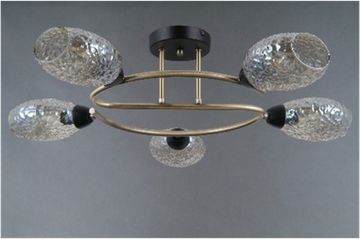 40300MD/5A MBK+AB (1) Люстра (NW)