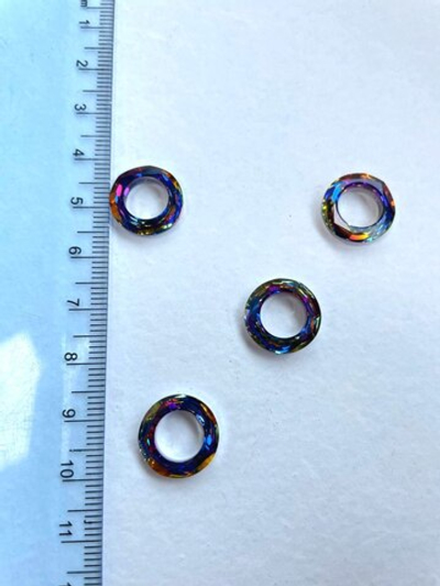 4139-VOL Кристалл подвеска "Бублик" 14мм, фиолетово-оранжевый