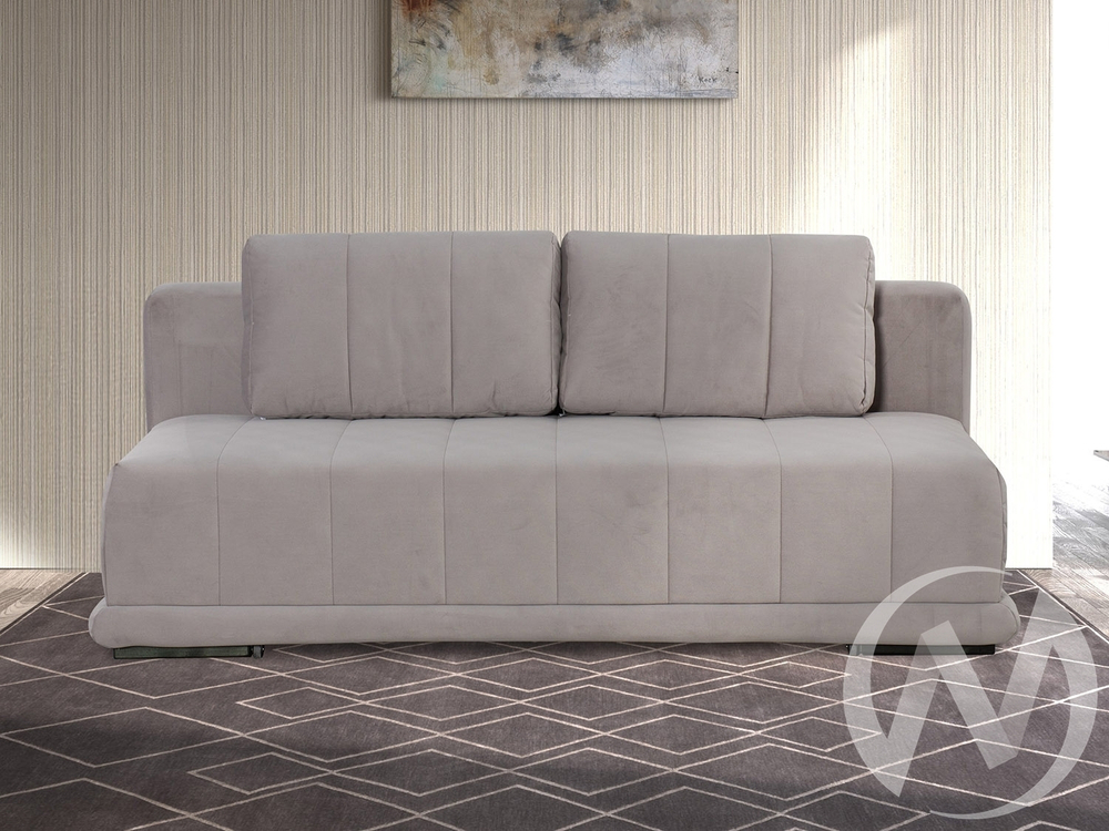 Диван прямой Флорида (БД) Карат 17 (светло-серый однотон)