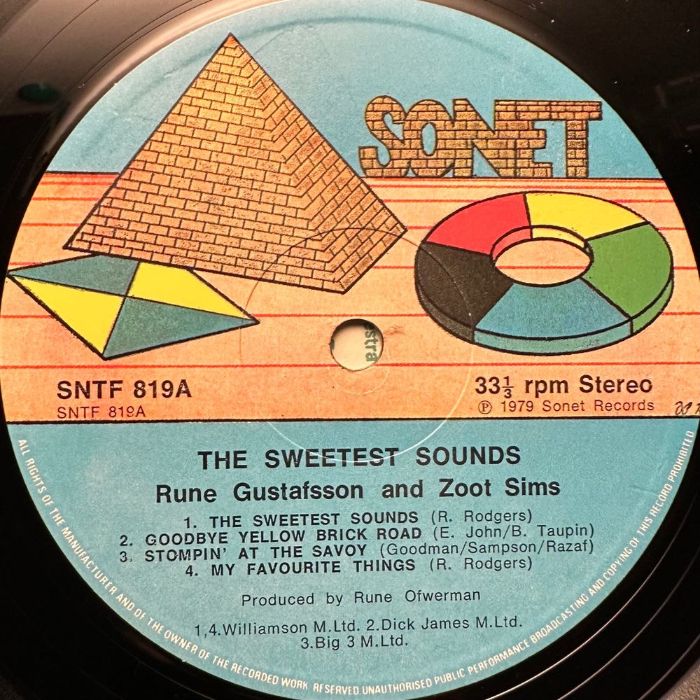 Rune Gustafsson / Zoot Sims - The Sweetest Sounds (Англия 1979г.)