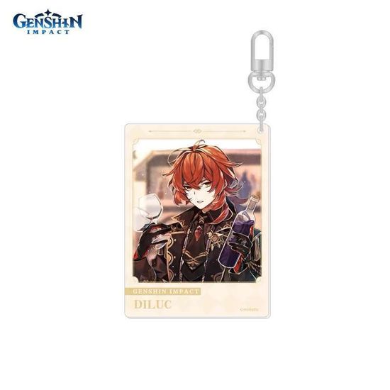Брелок акриловый Genshin Impact Дилюк Diluc Predestined Day 6942421106005