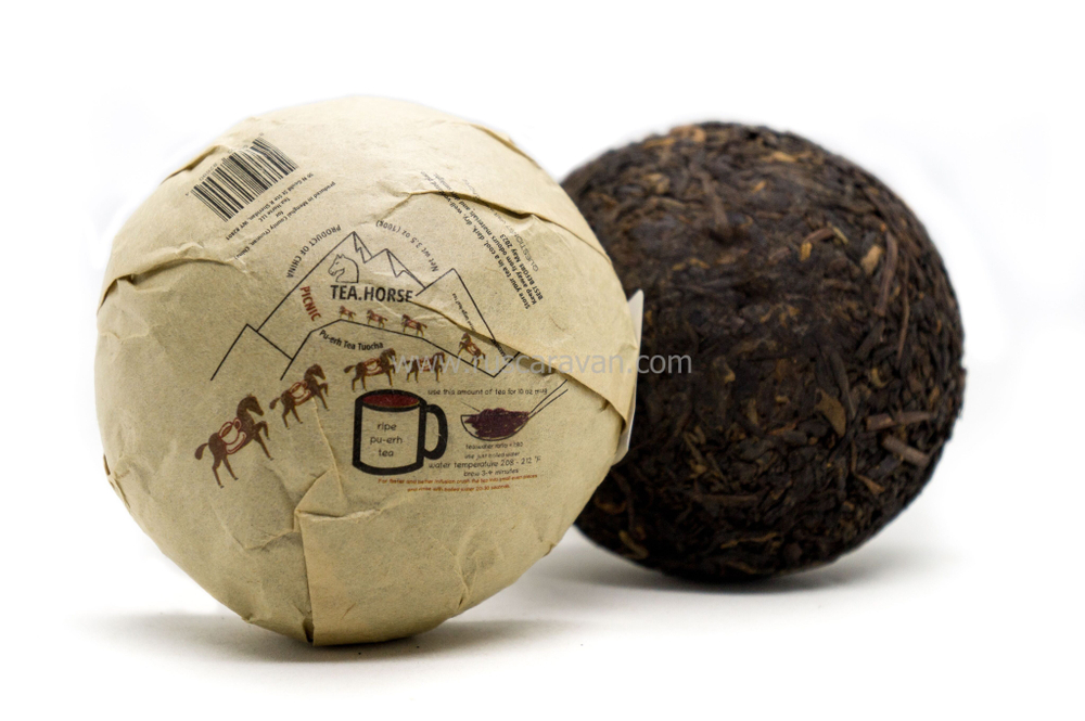 59207 Чай прессованный черный Пуэр Шу "Цзинлун, Picnic", то ча 100гр