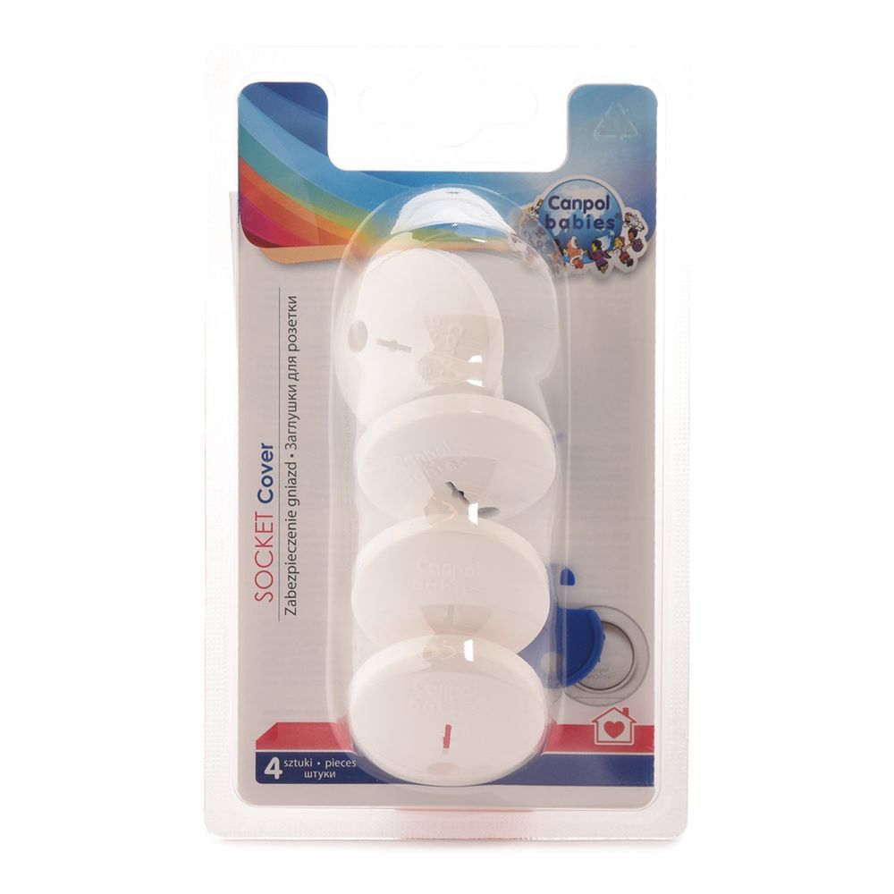 Заглушки для розетки 13/100 Canpol Babies белый, 4 шт