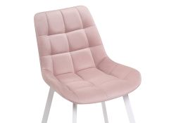 Стул на металлокаркасе Челси розовый / белый