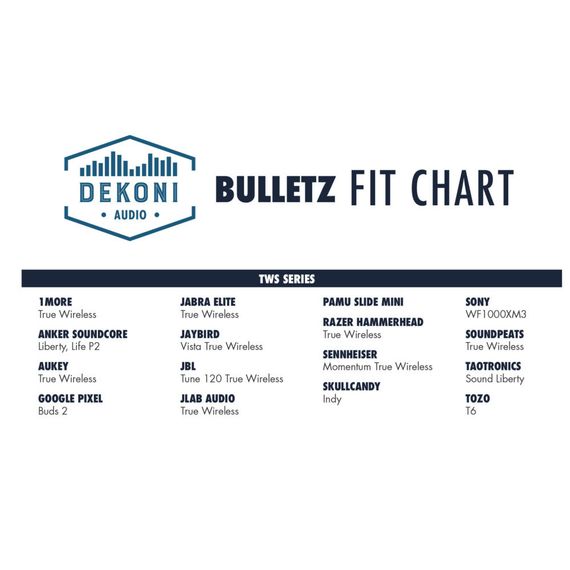 Dekoni Audio Bulletz for TWS 4.9mm 1 Pair Small