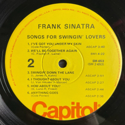 Винтажная виниловая пластинка LP Frank Sinatra Songs For Swingin Lovers (USA 1977) Love Is Here To Stay