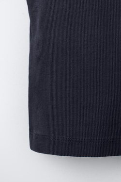 ZARA ТОП В РУБЧИК, МОРСКОЙ СИНИЙ