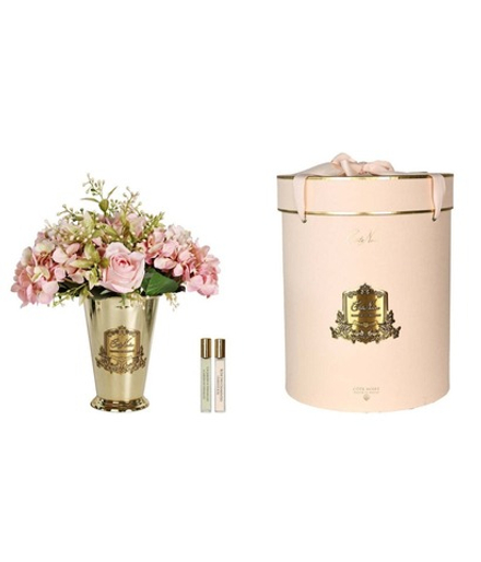 Букет ароматический Cote Noire Grand Summer Posy in Cherry Pink Gold Vase