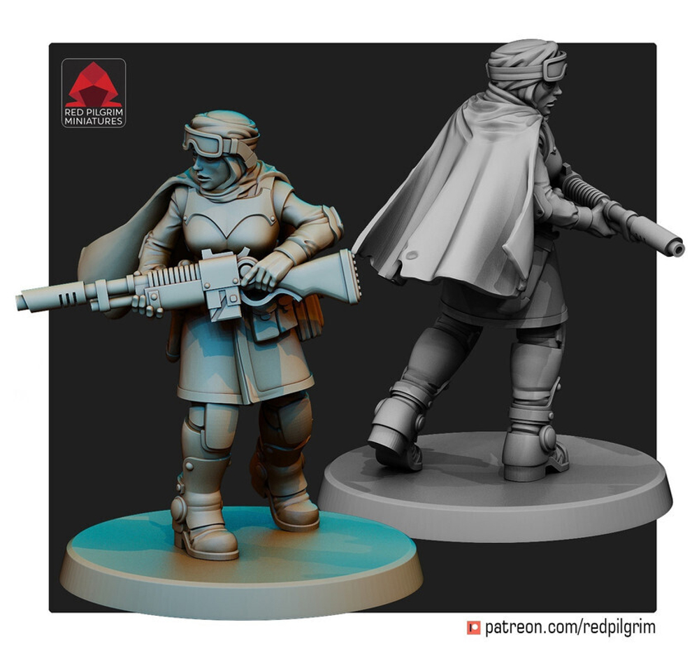 Astra Militarum Tallarn Desert Raiders Девушка Гвардеец миниатюра для AOS,Waha, Настольная игра, НРИ, Варгейм, РПГ