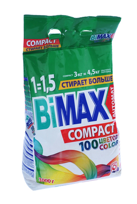 Стиральный порошок БиМакс ассорти автомат для цветного белья 3кг пакет Нэфис Косметикс