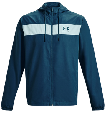 Мужская теннисная куртка Under Armour Men's UA Sportstyle Windbreaker Jacket - Бирюзовый