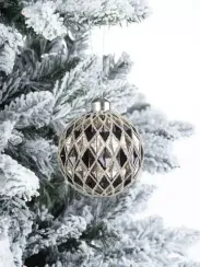 Винтажный стеклянный шар Драгоценные грани - Агат 8 см., 1 шт., Karlsbach (13139)