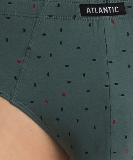 Мужские трусы (3шт) слипы классика Atlantic 3MP-142, изумрудный + темно-синий + темно-синий