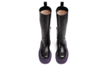 Bottega Veneta Tire Platform Knee high Boots Women"s Black Purple