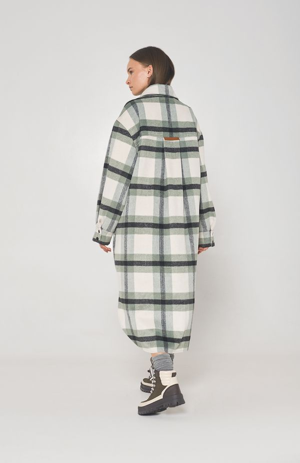 Пальто-Рубашка AC008 зеленое - фото 7