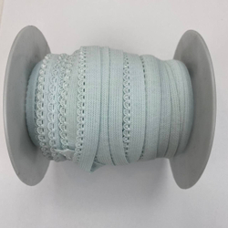 Отделочная резинка ажурная светло-голубая 10 мм