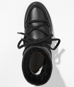 Высокие кожаные кеды INUIKII 75202-087 Sneaker Full Leather Black на меху