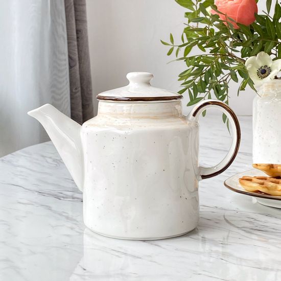 Чайник Latte 1 л, ручная работа, фарфор