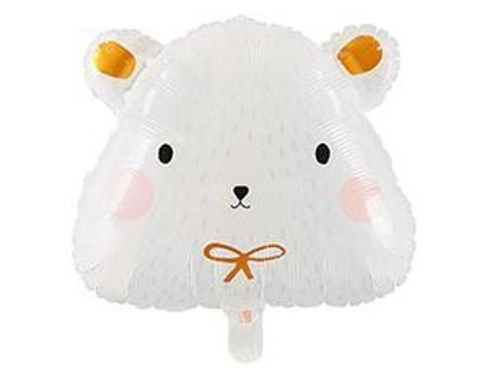 ПД Фигура, Голова, Белый медведь, 18"/45 см * 20"/51 см, 1 шт.