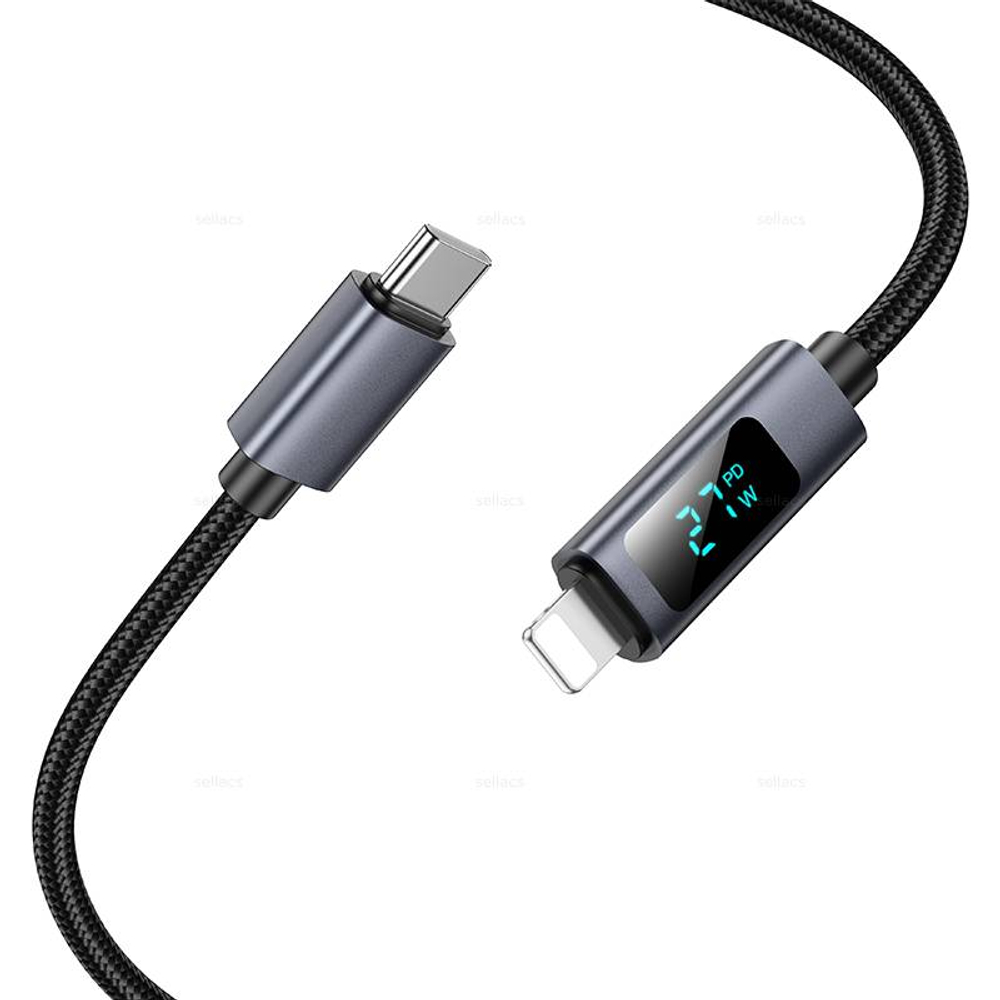 Кабель Type-C на Lightning 27W Hoco X112 (black) (Краснодар склад)