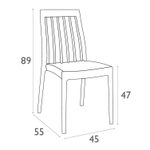 Стул пластиковый Siesta Contract Soho, красный