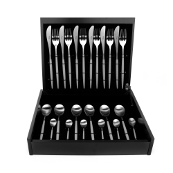 Набор столовых приборов на 6 персон 24 предмета Cutipol Mio matte white в подарочной упаковке