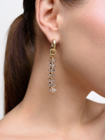 Серьги "Plane" горный хрусталь Multicolor