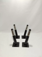 Ножки мебельные Черные с Серебром 200мм/4шт