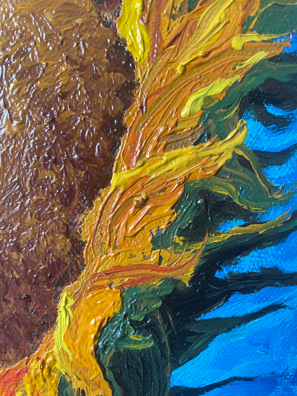 Картина маслом на холсте "День солнца" 80х50 см. Деревянный подрамник. Художник Наталия Осадчук