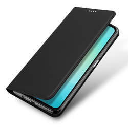 Чехол книжка из PU кожи черного цвета от Dux Ducis для Samsung Galaxy A07 4G, серия Skin Pro Series Case