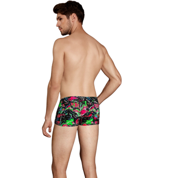Мужские трусы боксеры черные с принтом Doreanse 1751 Flamingo