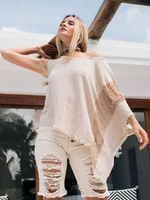 Асимметричный бохо-топ бежевый