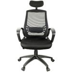 УЦЕНКА-Кресло руководителя Helmi HL-E30 "Ergo" LT, регулируемые подголовник и поясничный упор, ткань черная