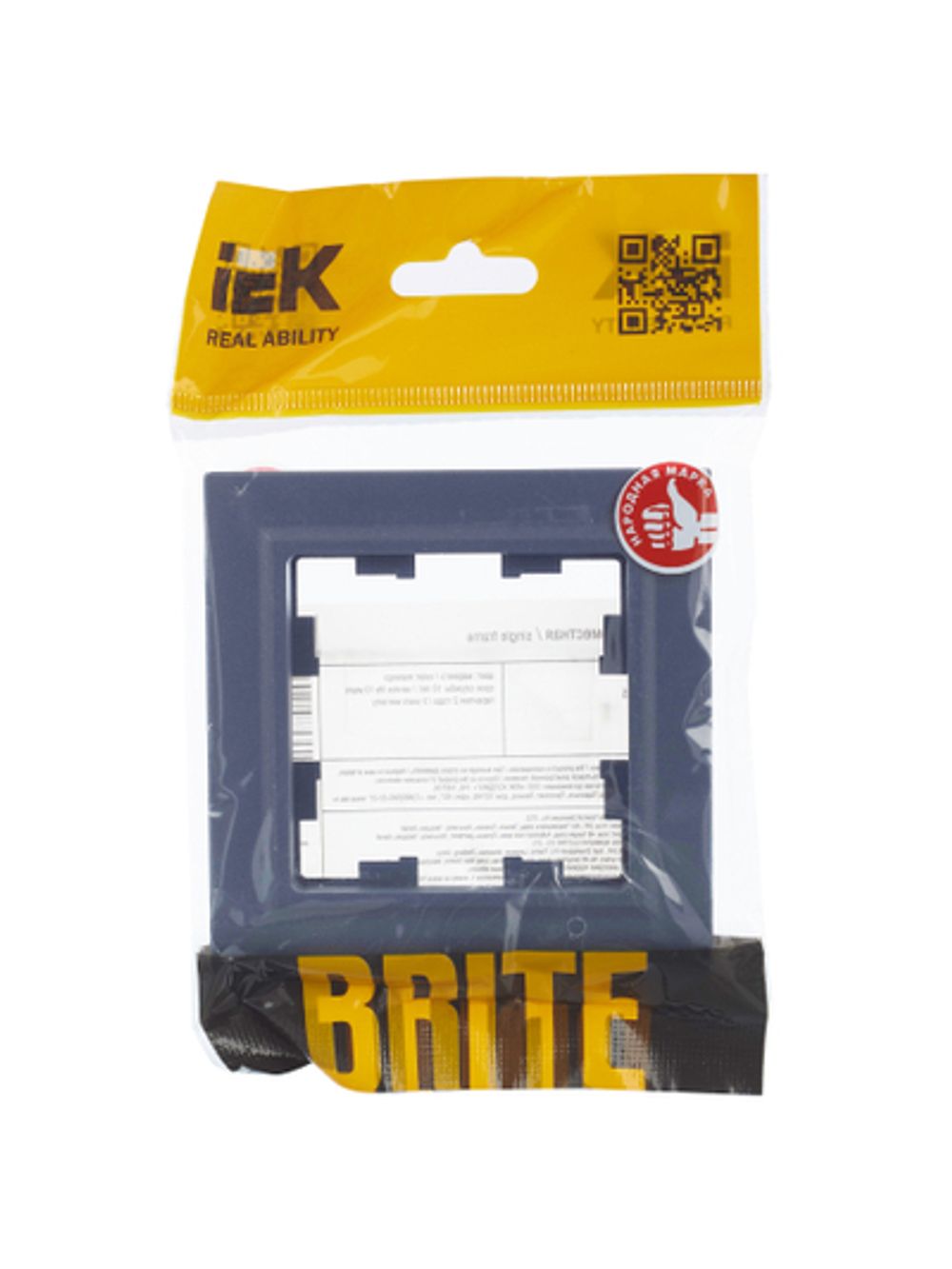 BRITE Рамка 1-местная РУ-1-БрМ маренго IEK