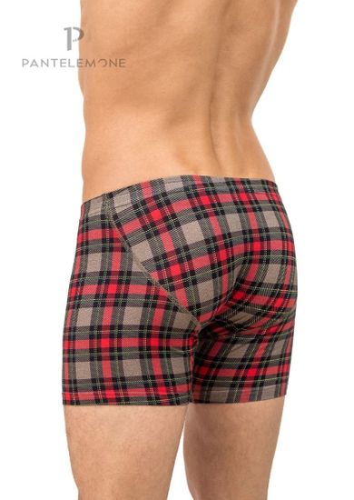 Трусы мужские боксеры Pantelemone PMHL-1257, клетка красная