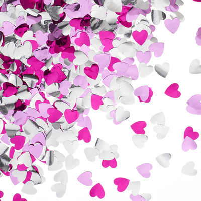 Конфетти «Сердца» розовый микс, металлик, 50 гр