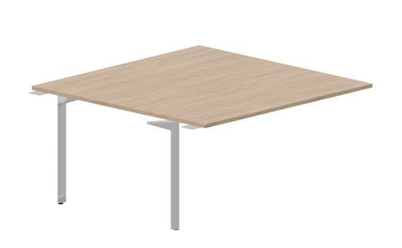 Составной стол на 2 рабочих места 158х156,6х75см (без отверстий) - приставной элемент