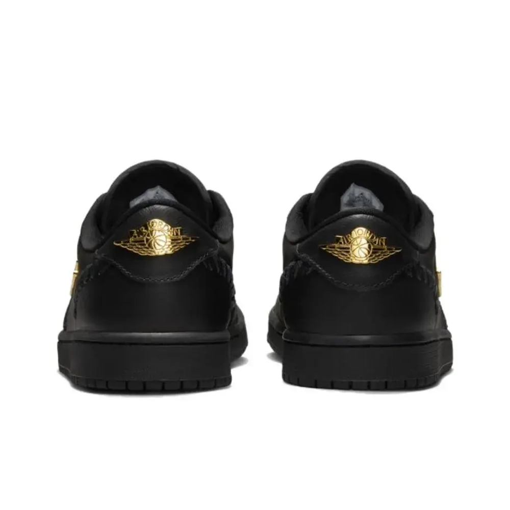 Женские кроссовки Air Jordan 1 Low Method of Make 'Black Metallic Gold' FN5032-007