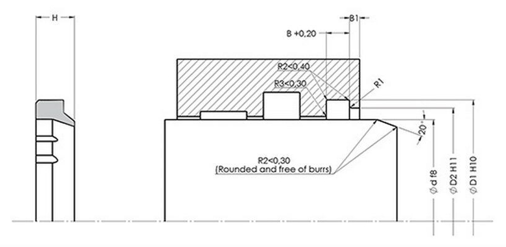 A206-075/1 Грязесъемник штока для тяжёлых условий эксплуатации 75-83-5.3/7