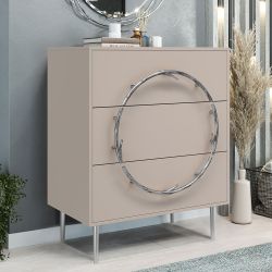 Комод Арт Колор matte Стайл Сильвер с 3 ящиками Серый агат матовый