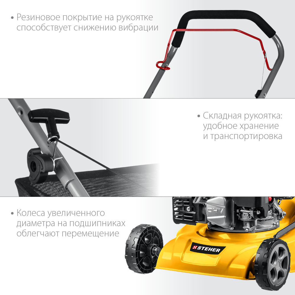 Газонокосилка бензиновая Steher GLM-410