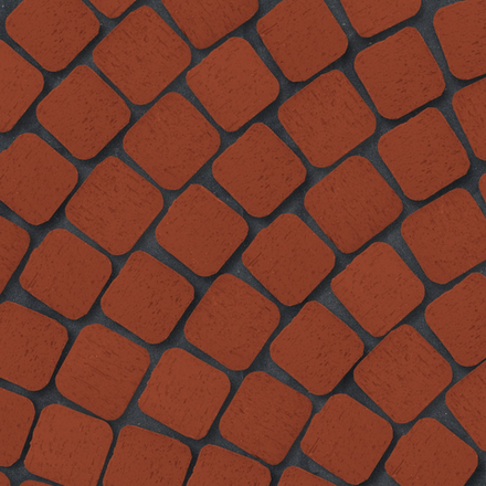 ЛСР, Лондон, квадро R (под распил), 100x100x50 - Клинкерная тротуарная брусчатка