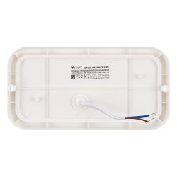 ULW-Q228 18W-6500K IP65 WHITE Светильник светодиодный влагозащищенный. Прямоугольник. Дневной свет 6500K. 195×95×35мм. Корпус белый. ТМ Volpe