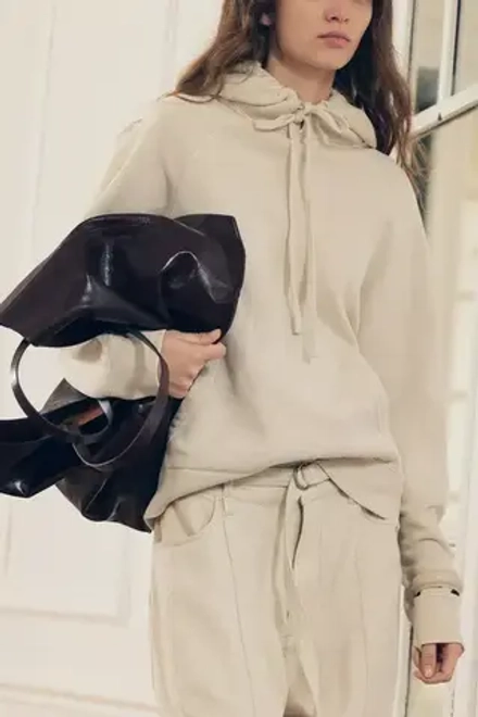 ZARA ХУДИ ИЗ ТКАНИ С ЭФФЕКТОМ ПОТЕРТОСТИ, КАМЕННО-СЕРЫЙ