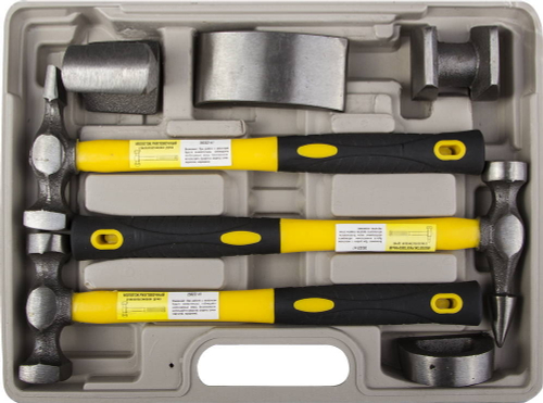 Набор STAYER ″MAXFLAT″: Молотки рихтовочные с правками, ст/пл рук., 7 предметов