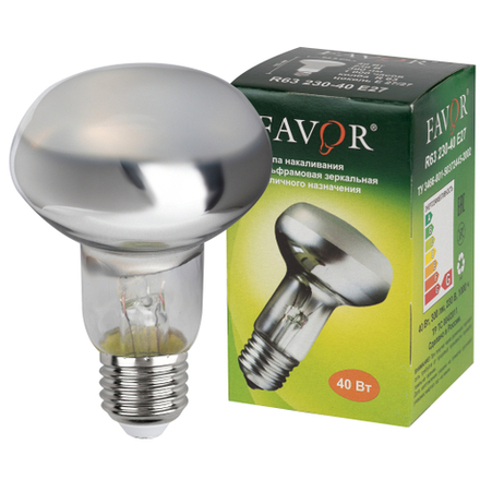 Лампа Favor R63 230-40 E27 40Вт 230В рефлектор с отражателем