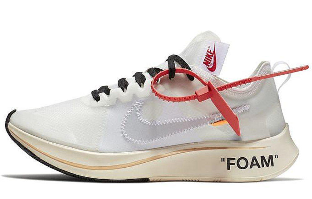 OFF-WHITE x Nike Zoom Fly 1 Virgil The Ten comfortable and versatile low-cut casual running shoes for men and women the same beige