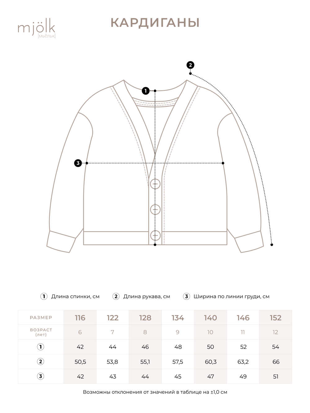 Кардиган Mjölk Dark Chocolate