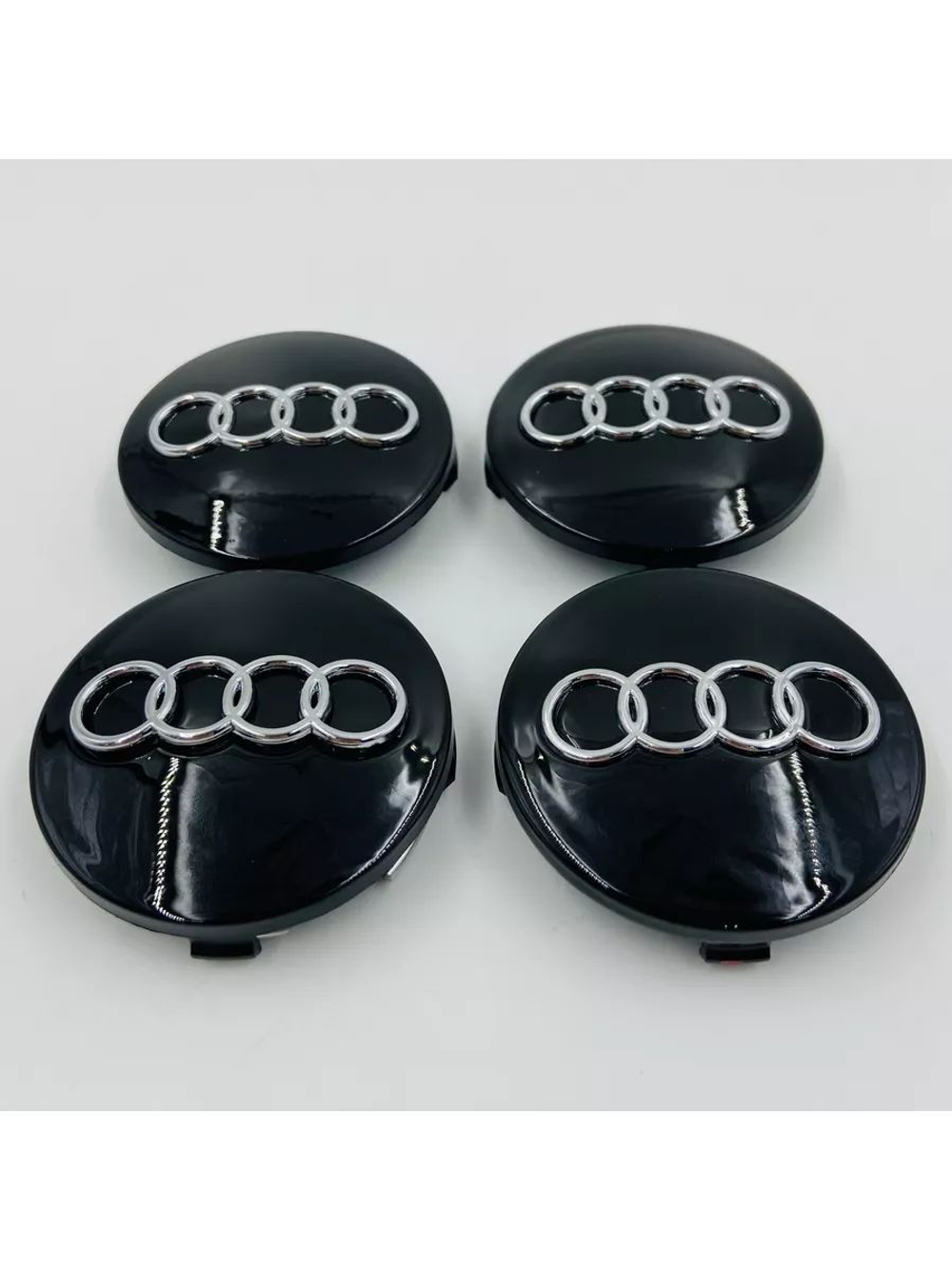 Колпачки заглушки на литые диски с эмблемой Audi 60 мм 4 шт