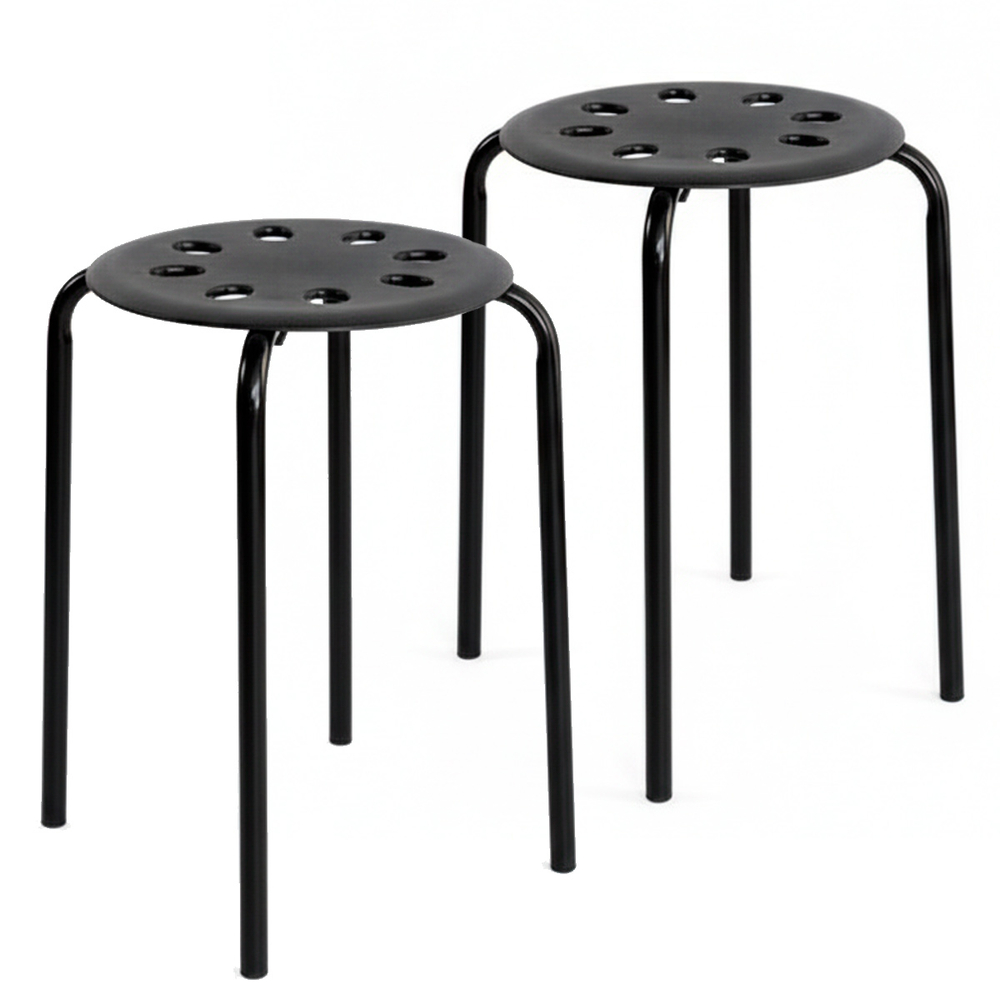 Комплект табуретов Axel чёрный, 30х45 см, полипропилен/металл